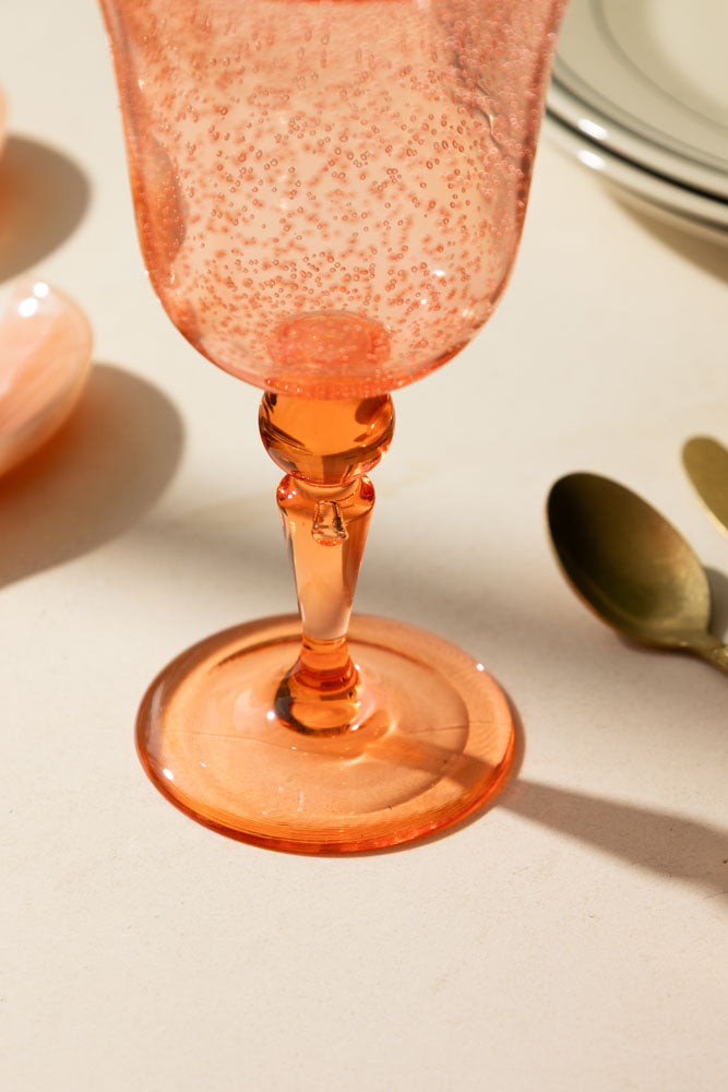 Verre à vin pique-nique en acrylique rose corail