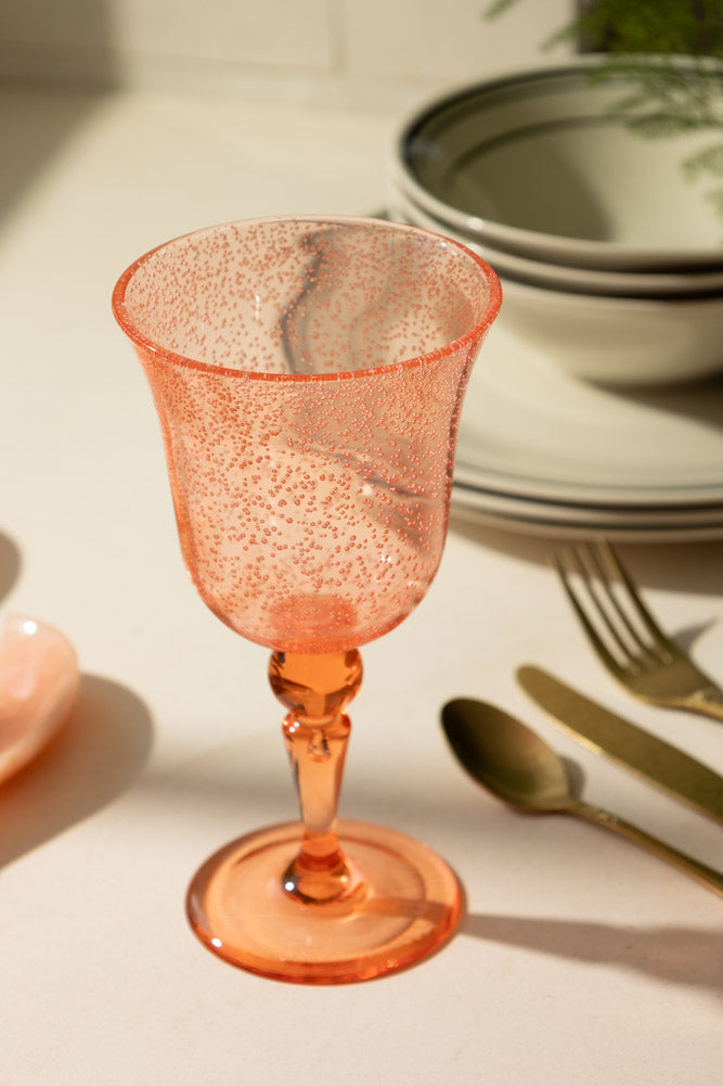 Verre à vin pique-nique en acrylique rose corail