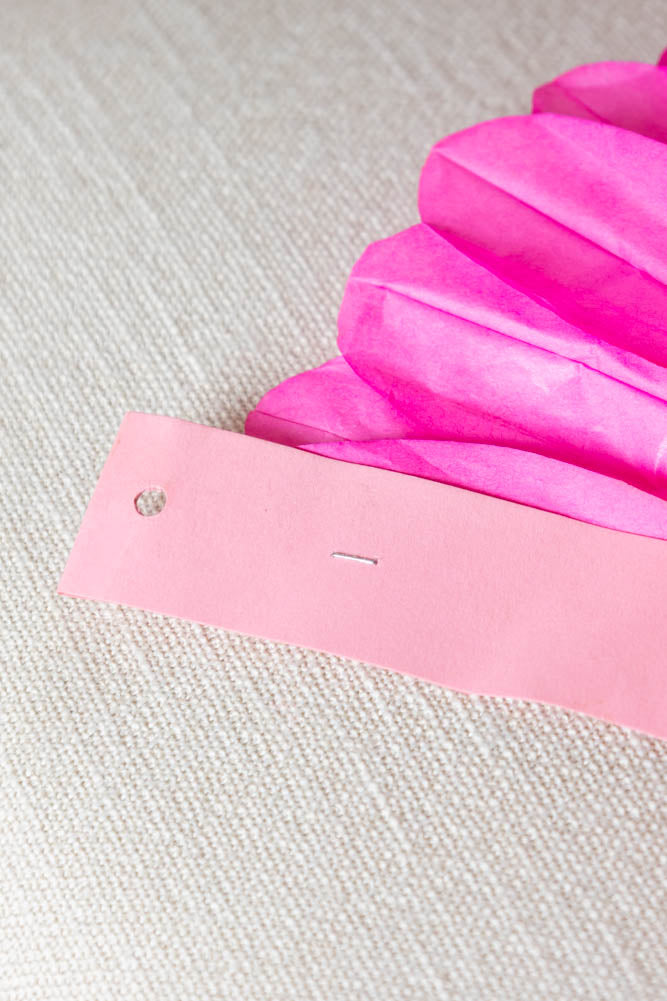 Magnifique guirlande en papier classique fabriquée à la main en rose et orange