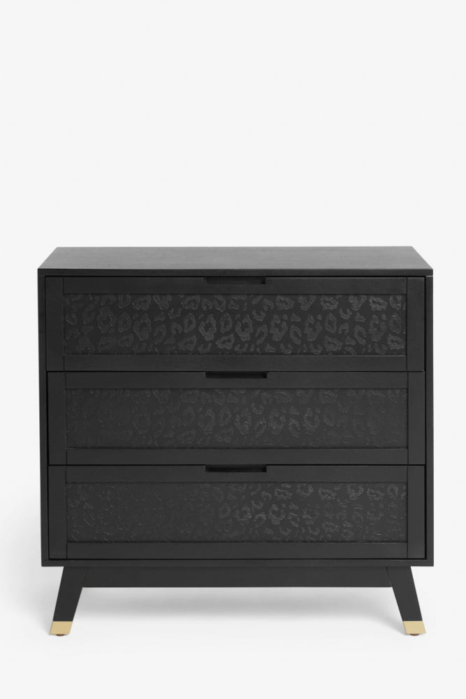 Commode à imprimé léopard noir