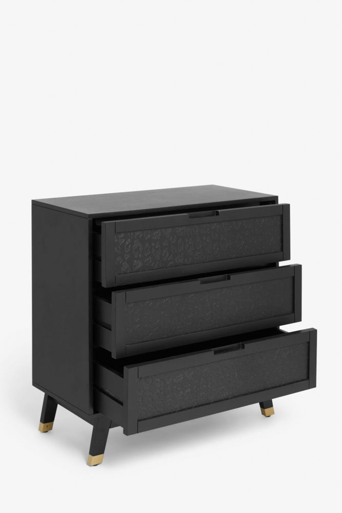 Commode à imprimé léopard noir