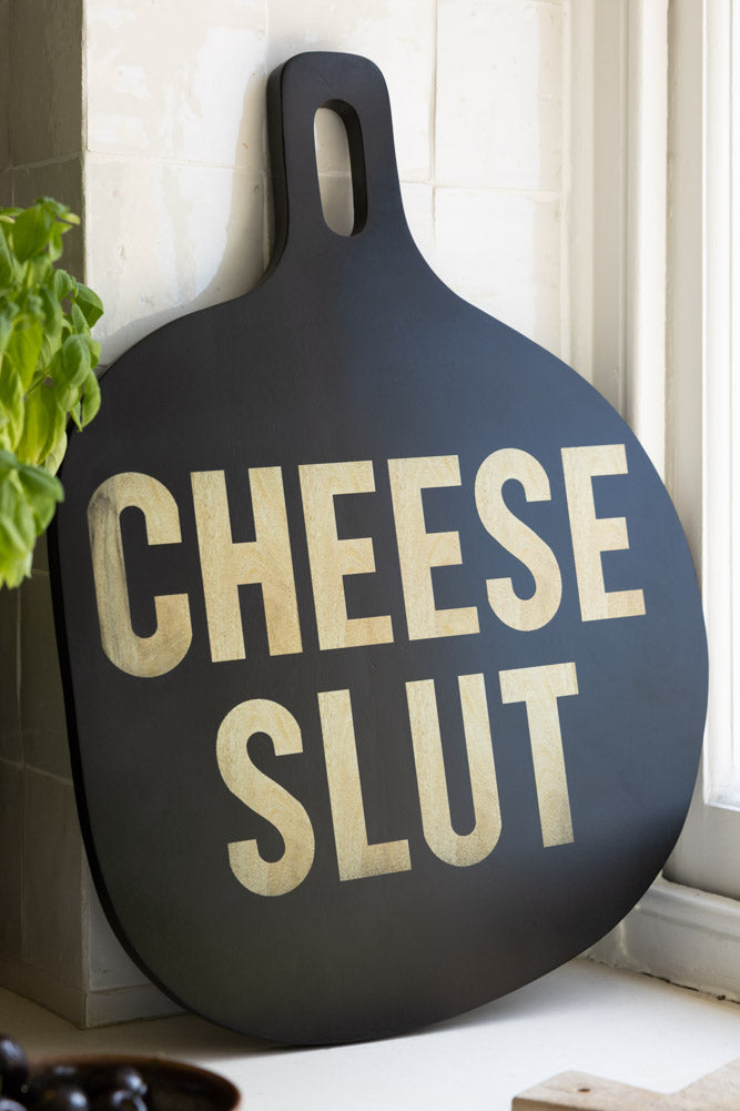 Planche de service en bois de mangue Cheese Slut