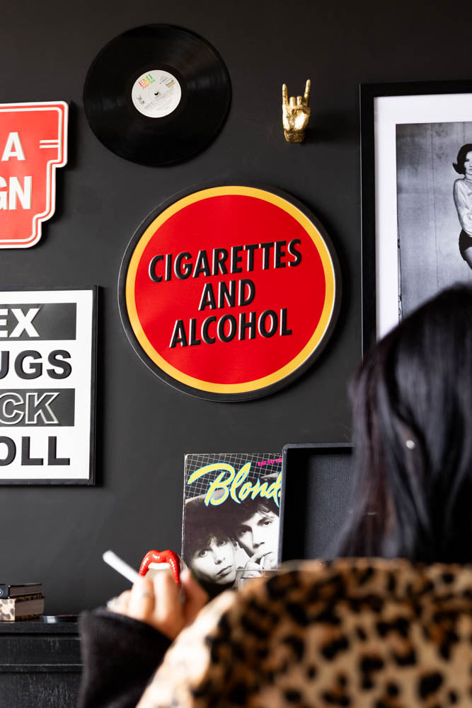 Panneau « Cigarettes et alcool »