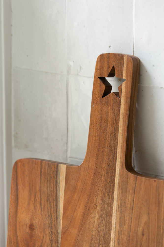 Planche de service en bois d'acacia fantaisie