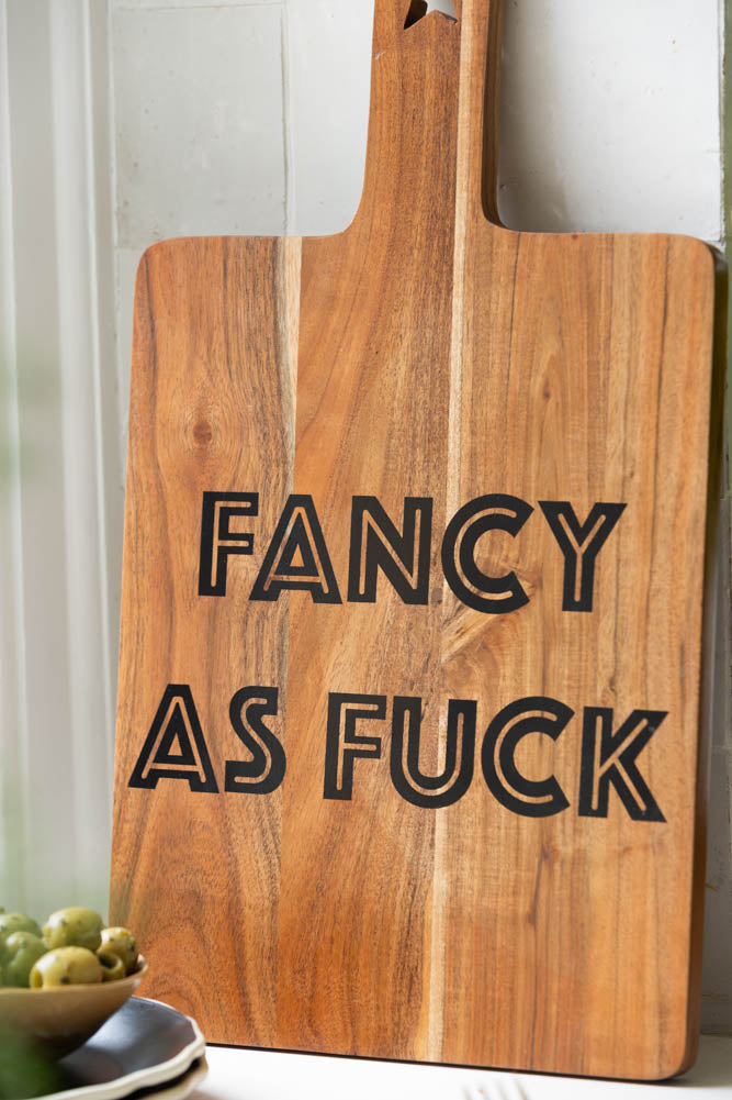 Planche de service en bois d'acacia fantaisie