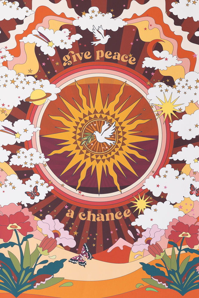 Impression d'art A2 « Donnez une chance à la paix » - Disponible en 4 options