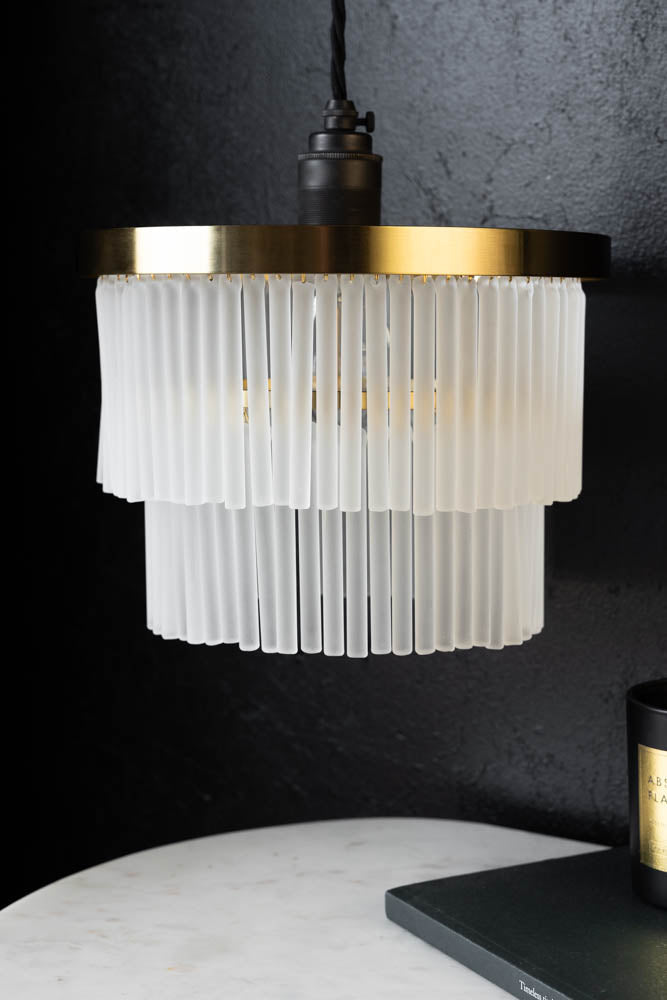 Abat-jour de plafond Easyfit en verre doré à plusieurs niveaux - SECONDS