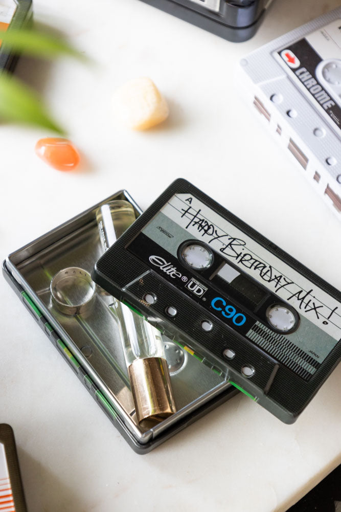 Boîte de rangement pour cassettes audio « Joyeux anniversaire »