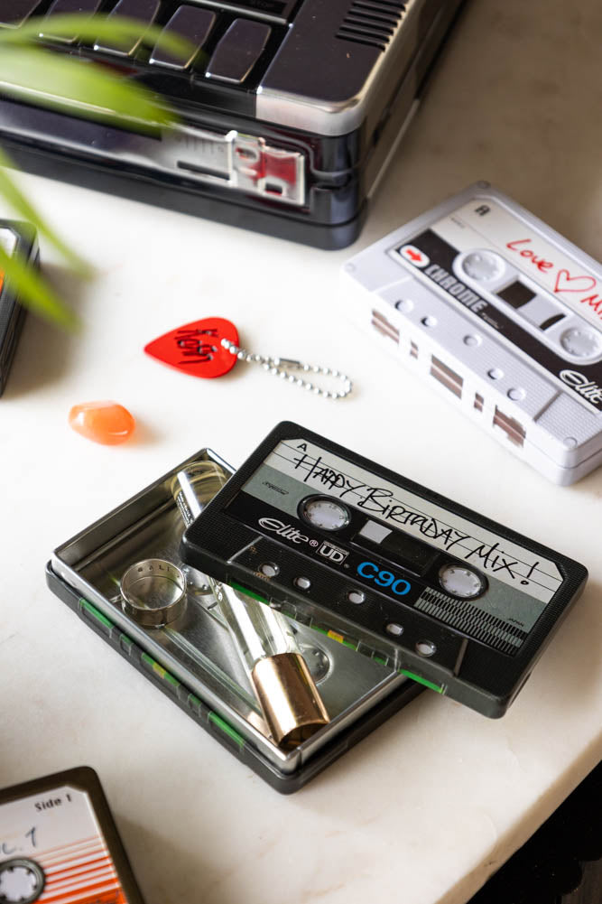 Boîte de rangement pour cassettes audio « Joyeux anniversaire »