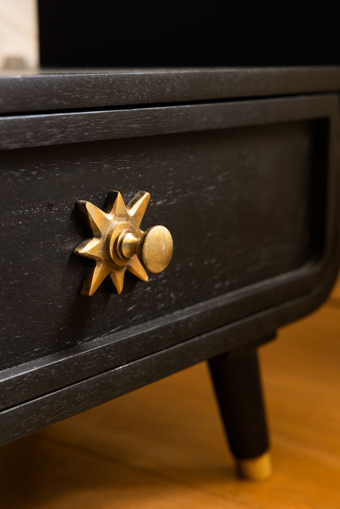 Meuble TV Ringo noir et or